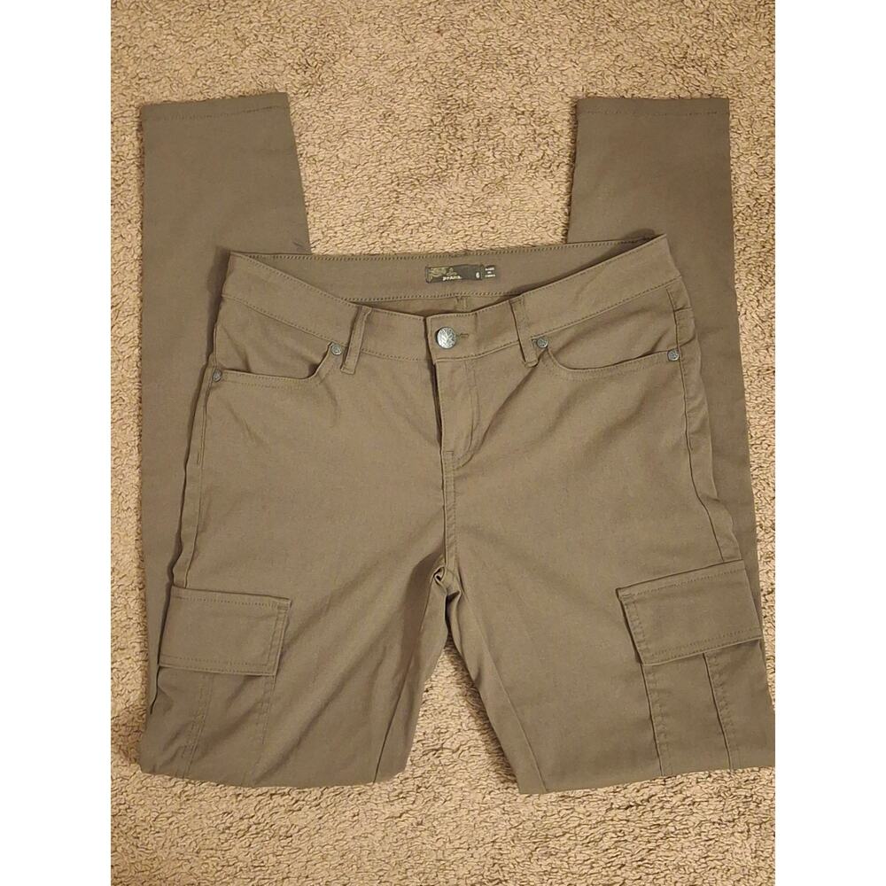 PrAna women’s Olive Green skinny cargo stretch pants size 6